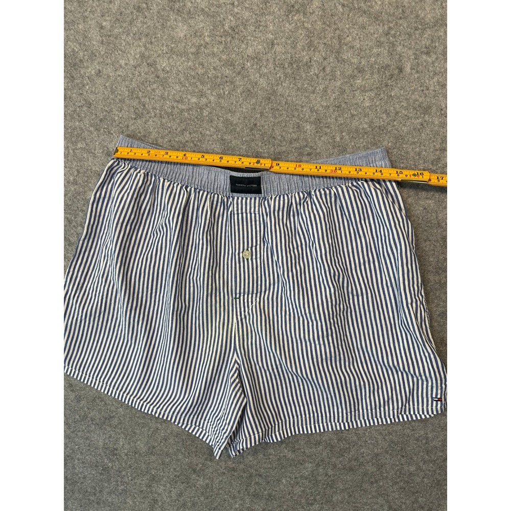 Tommy Hilfiger Striped Boxer Shorts Large Blue White Cotton Classic Underwear - Picture 4 of 7